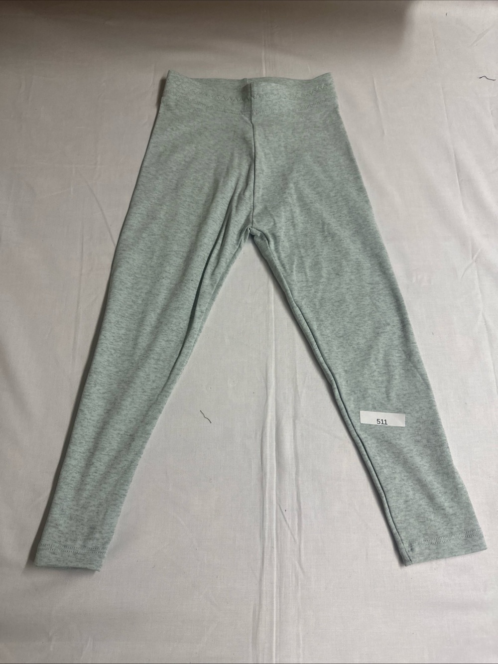 Kids Stretch Leggings in Heather Mint